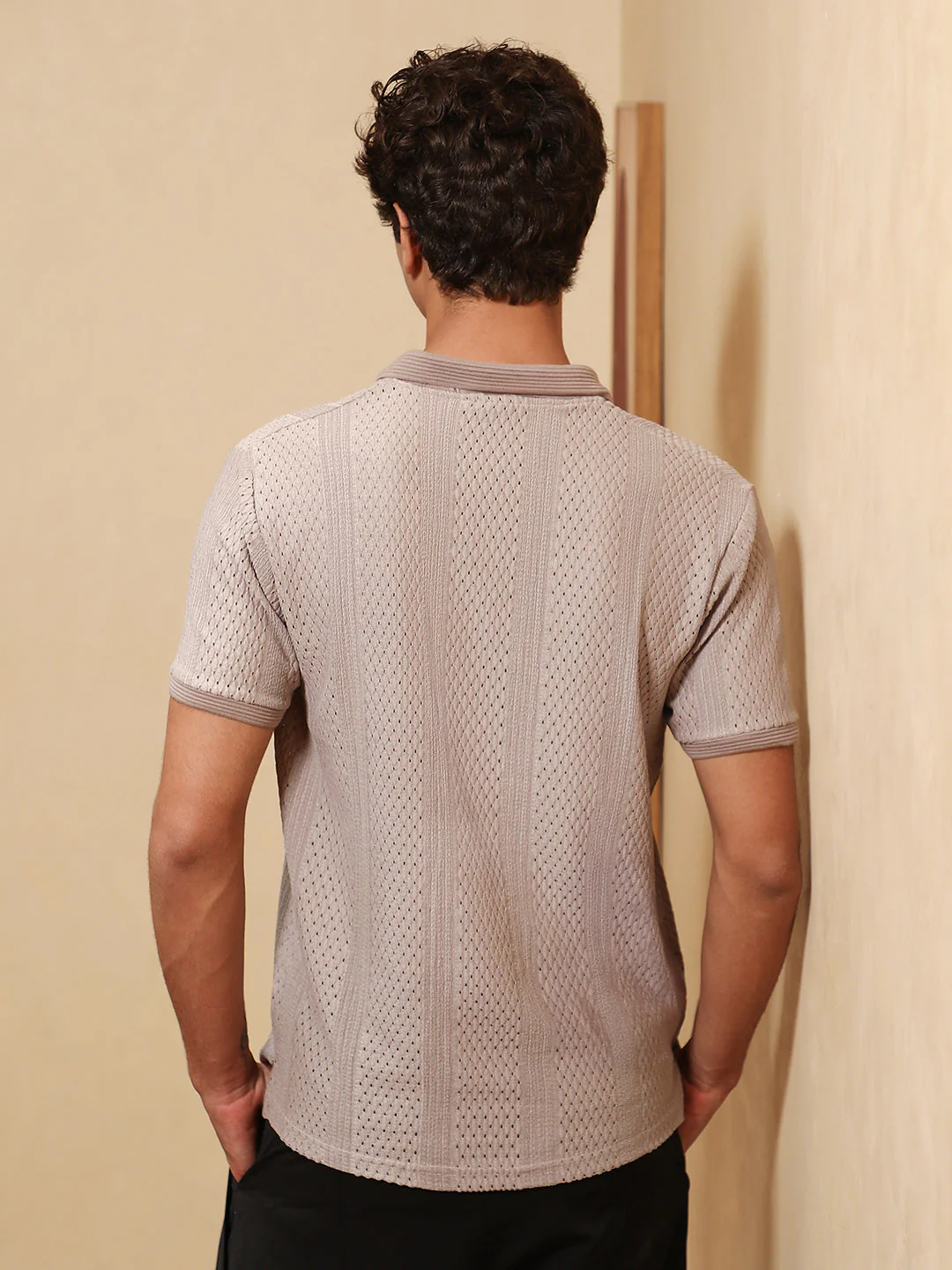 Marquise-Panel Jacquard Polo T-Shirt - Image 4