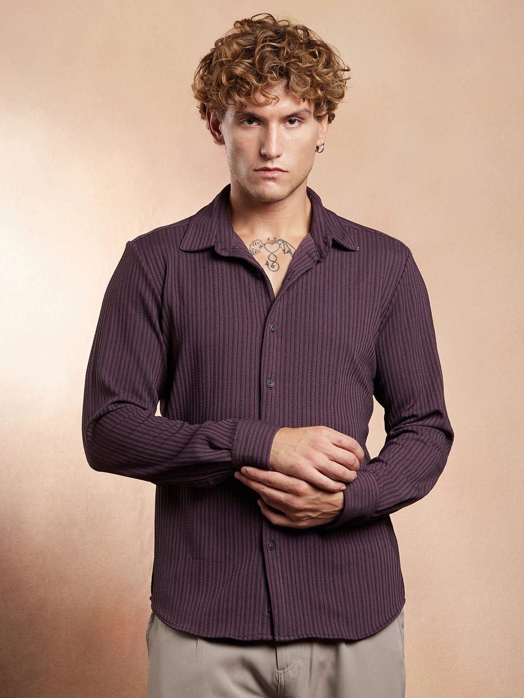 Rope-Striped Tactile Shirt - Image 2