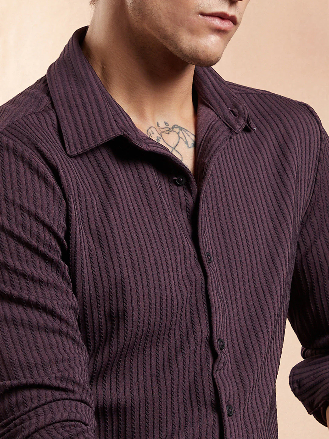 Rope-Striped Tactile Shirt - Image 7