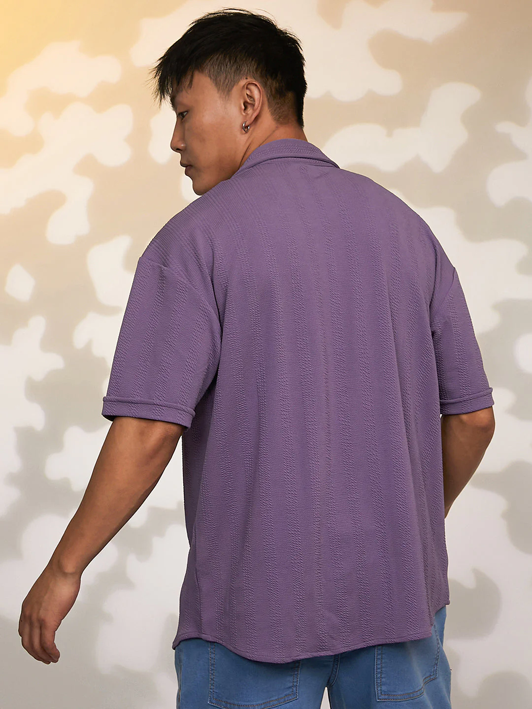 Rope-Textured Oversized Shirt - Image 4