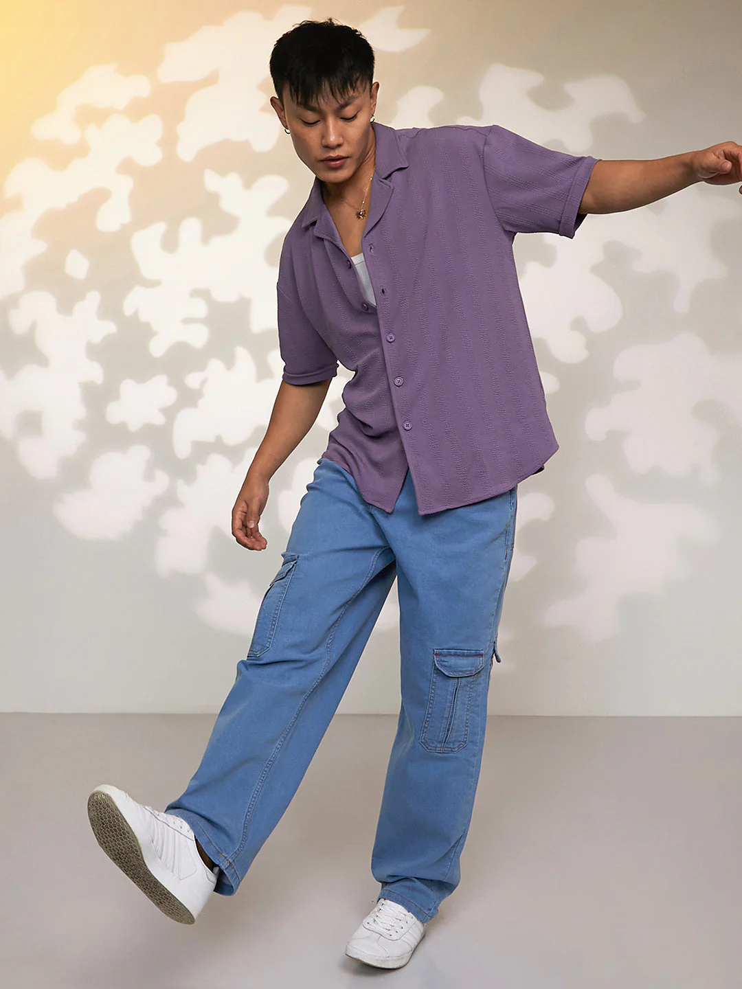 Rope-Textured Oversized Shirt - Image 5