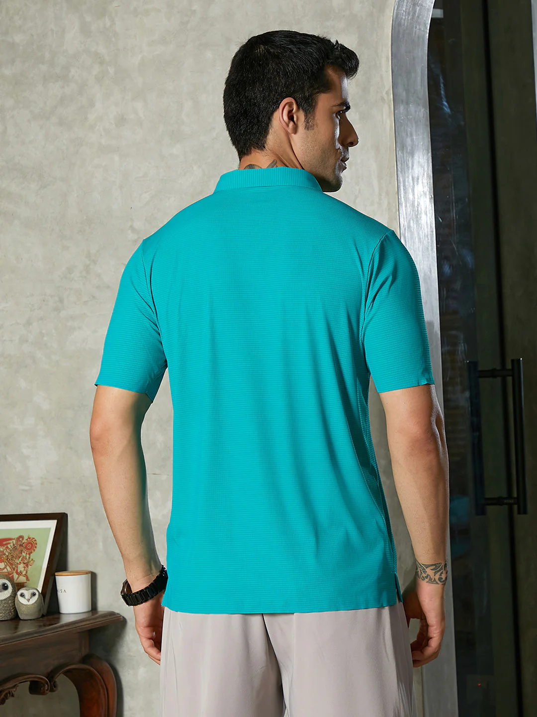 Seamless Striped Polo T-Shirt - Image 4