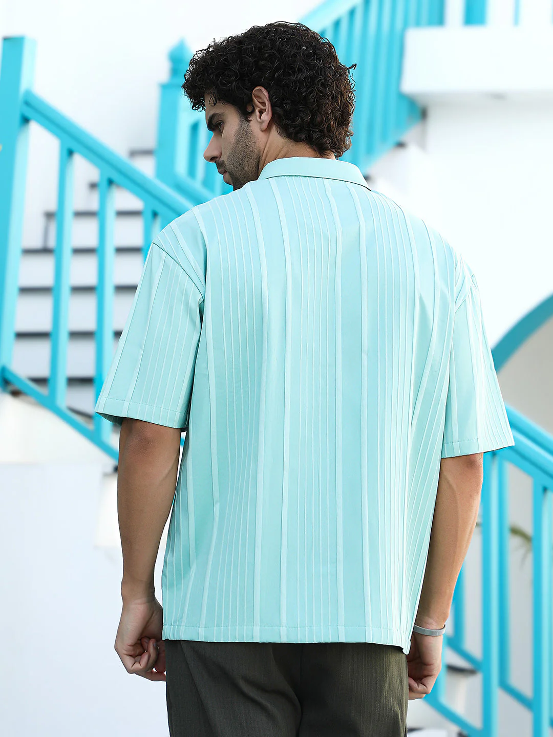 Unbalanced-Ridge Oversized Shirt - Image 4