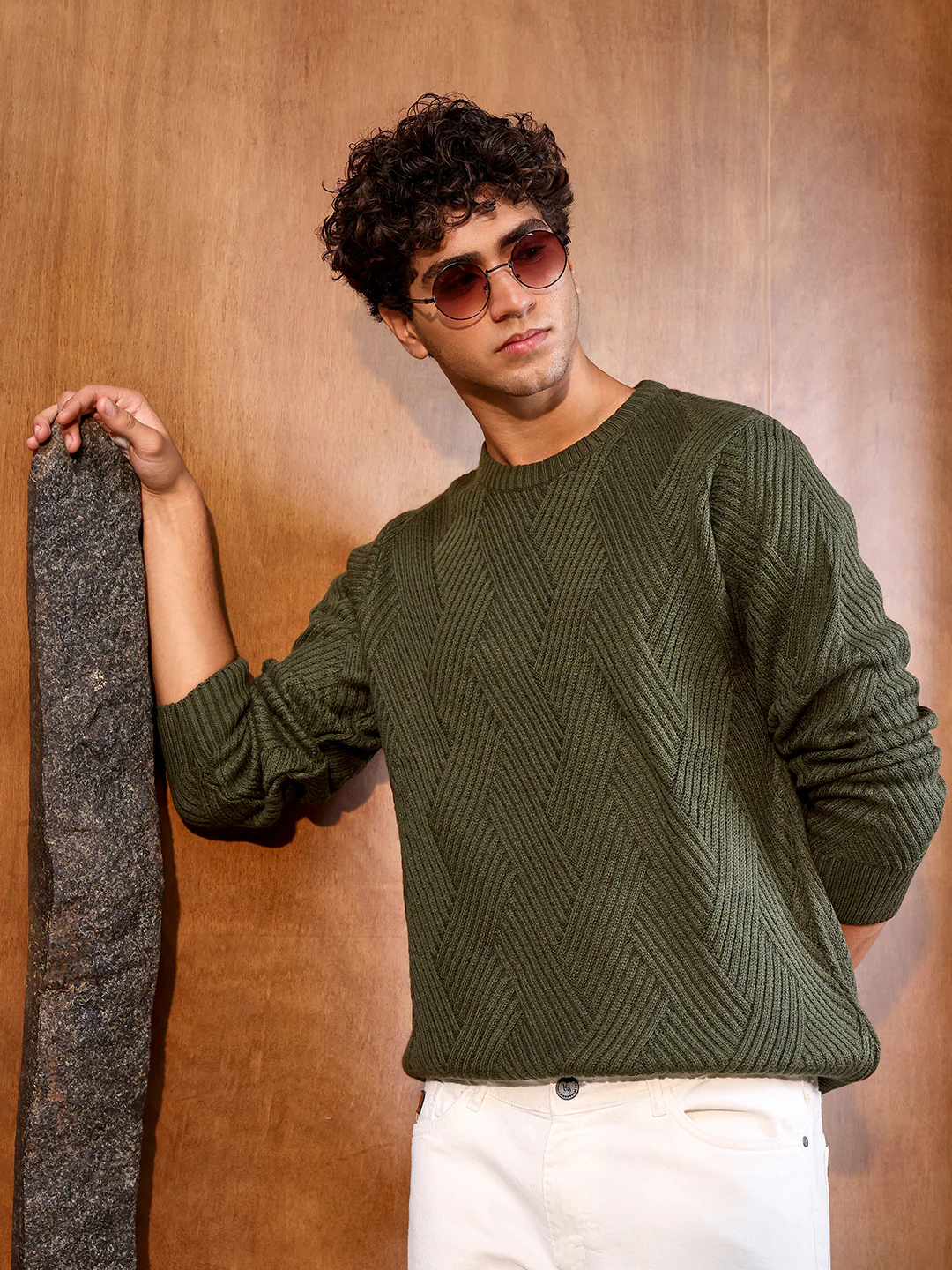 Basket-Knit Pullover Sweater - Image 15