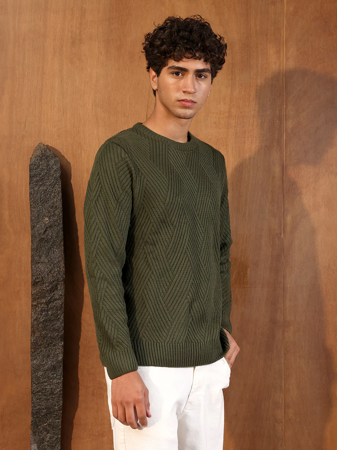Basket-Knit Pullover Sweater - Image 17