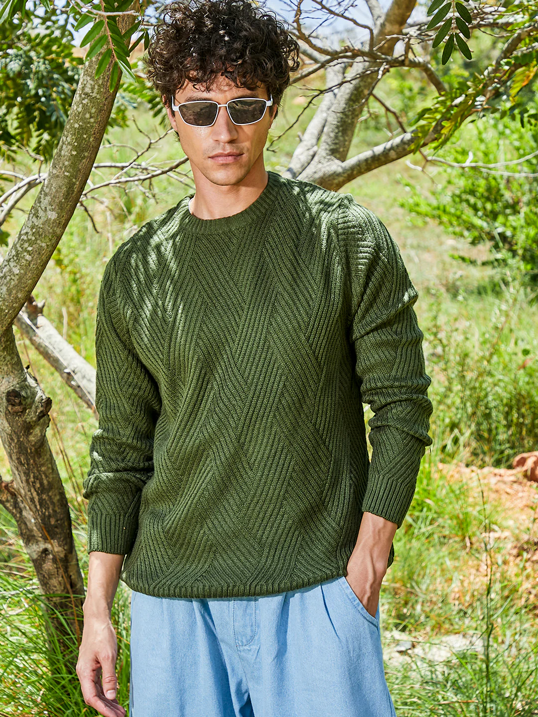 Basket-Knit Pullover Sweater - Image 8