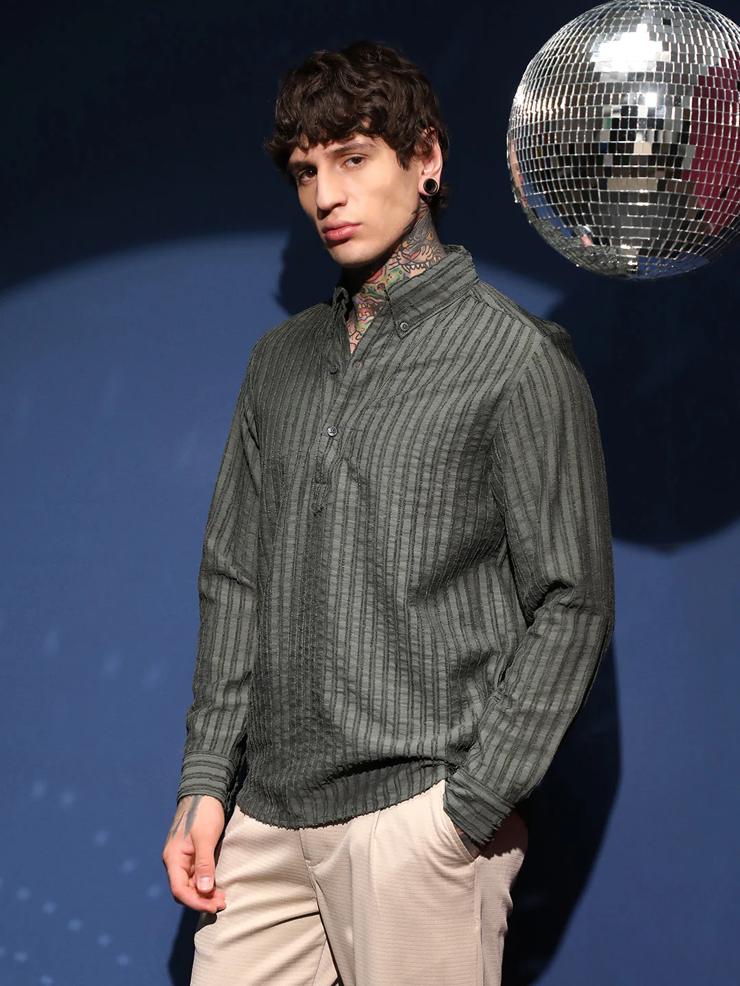 Edge-Lined Half-Placket Shirt - Image 3