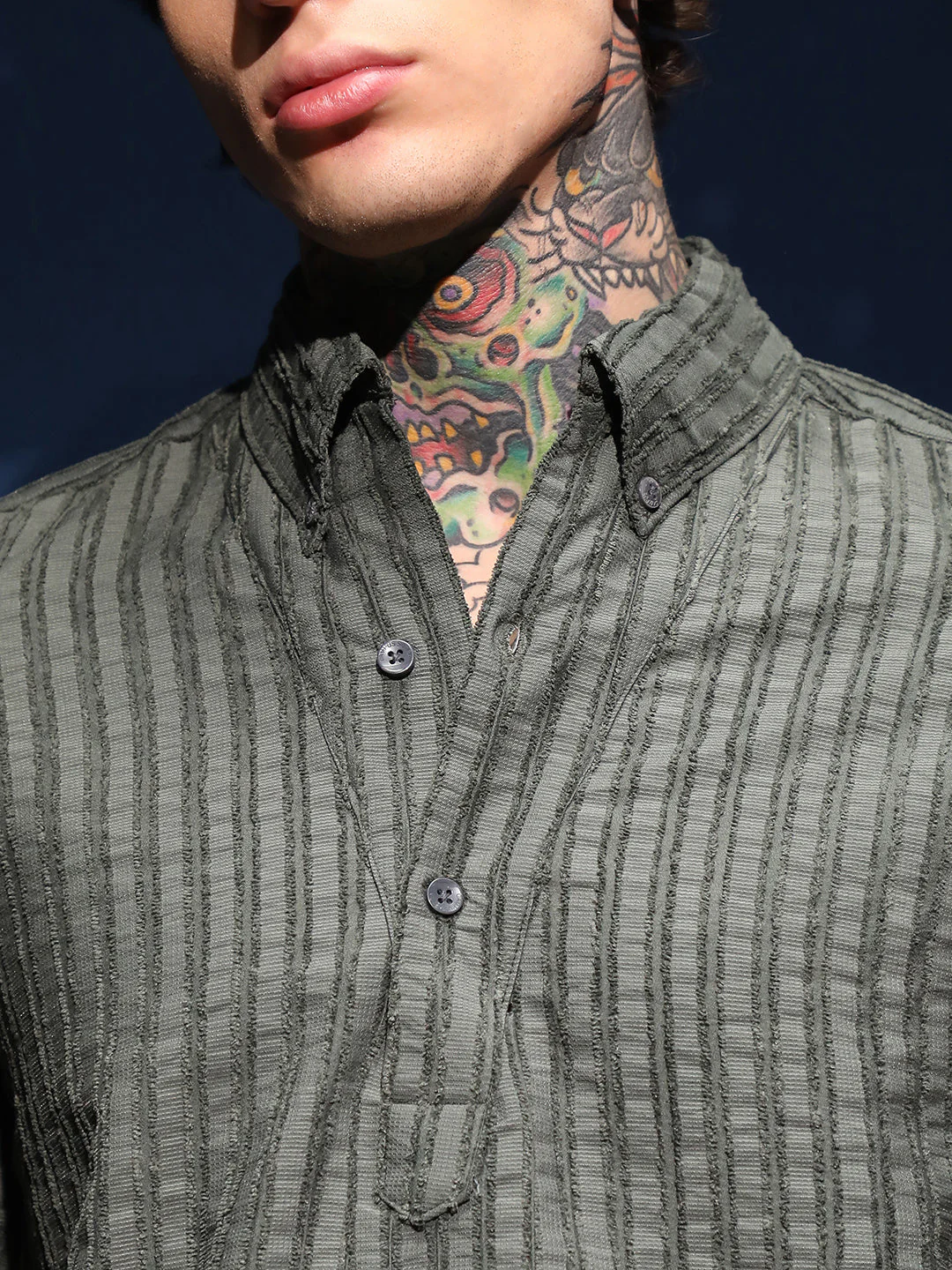 Edge-Lined Half-Placket Shirt - Image 7