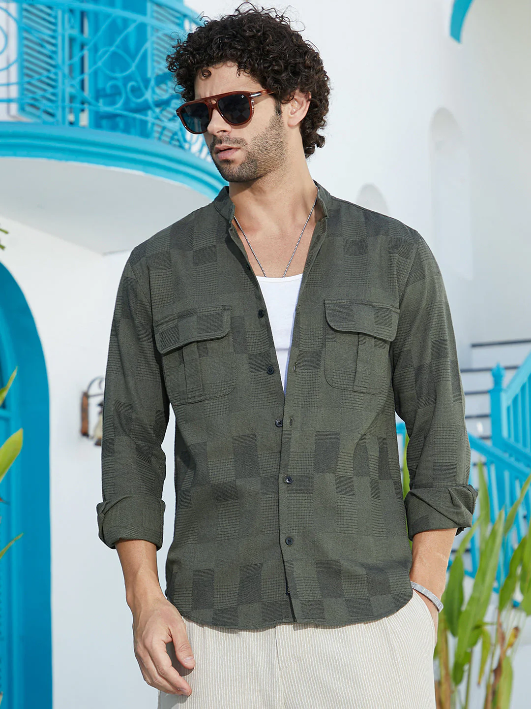 Mandarin Utility Shirt