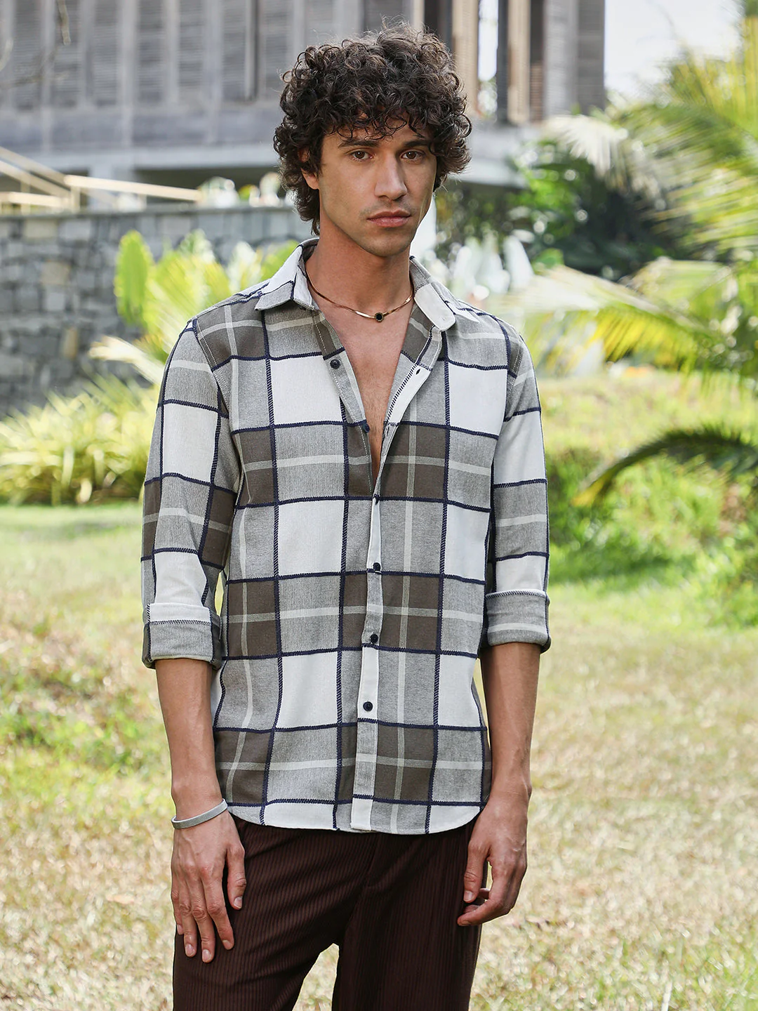 Overlaping Check Shirt - Image 2