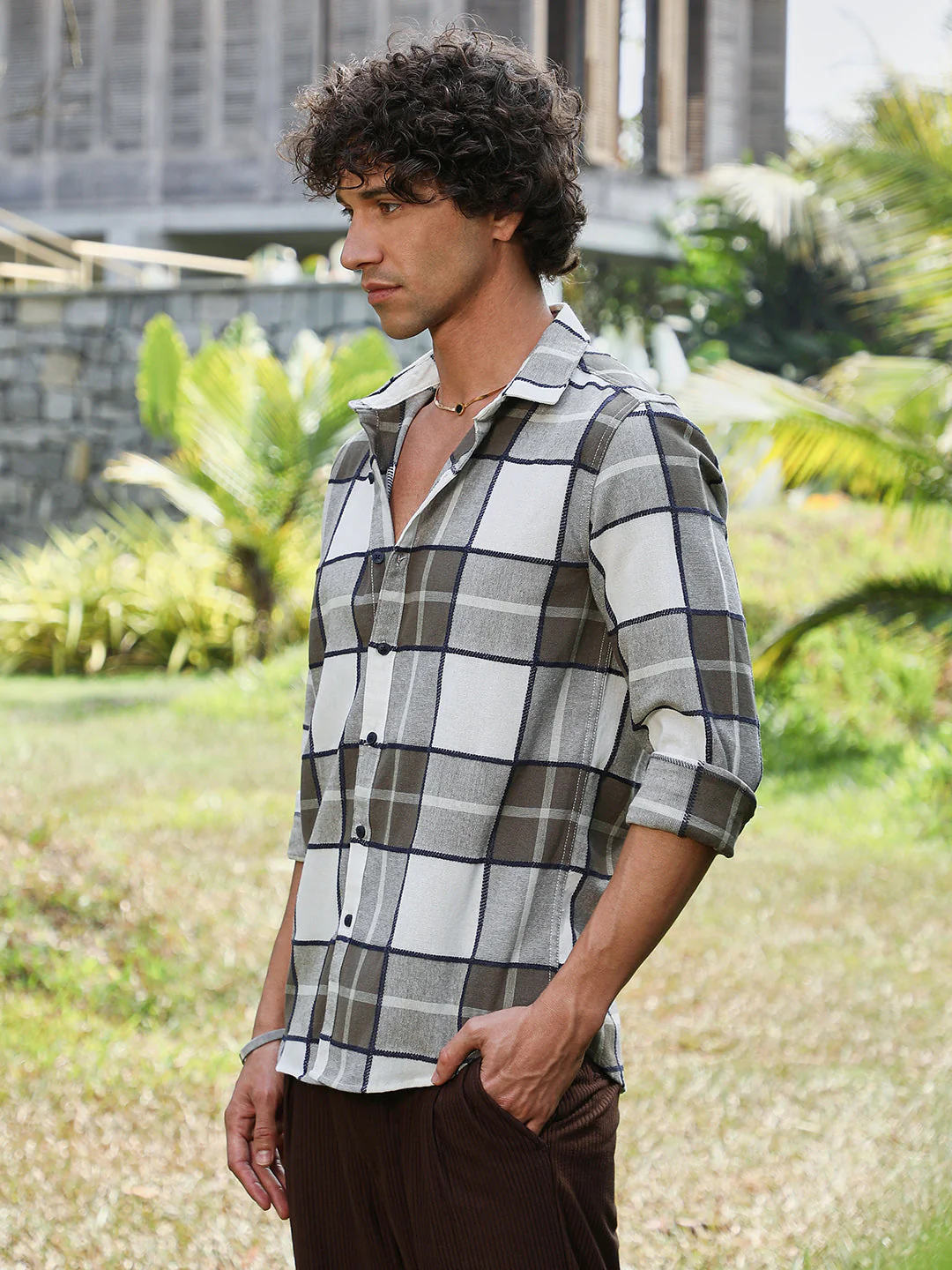 Overlaping Check Shirt - Image 3
