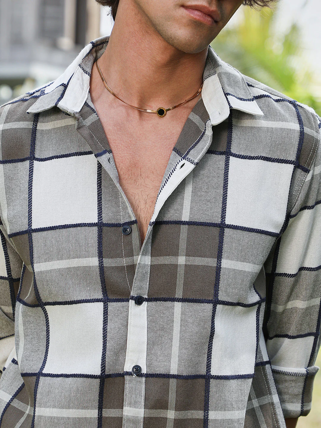 Overlaping Check Shirt - Image 7
