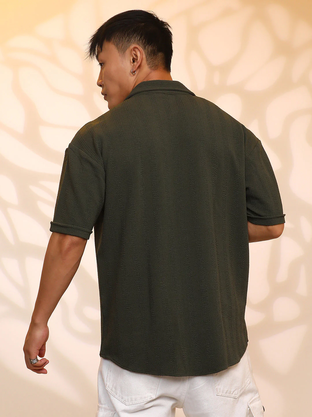 Rope-Textured Oversized Shirt - Image 4