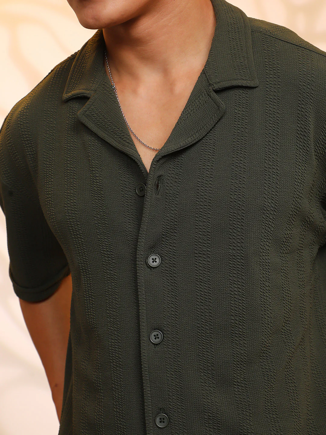 Rope-Textured Oversized Shirt - Image 7