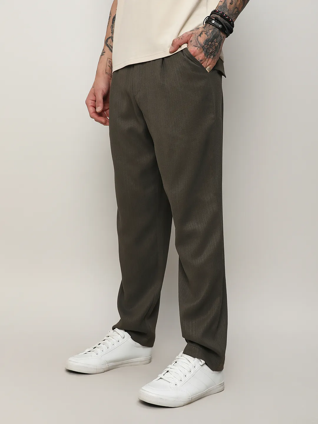Lightweight - Solid Tailored Trousers - Image 3