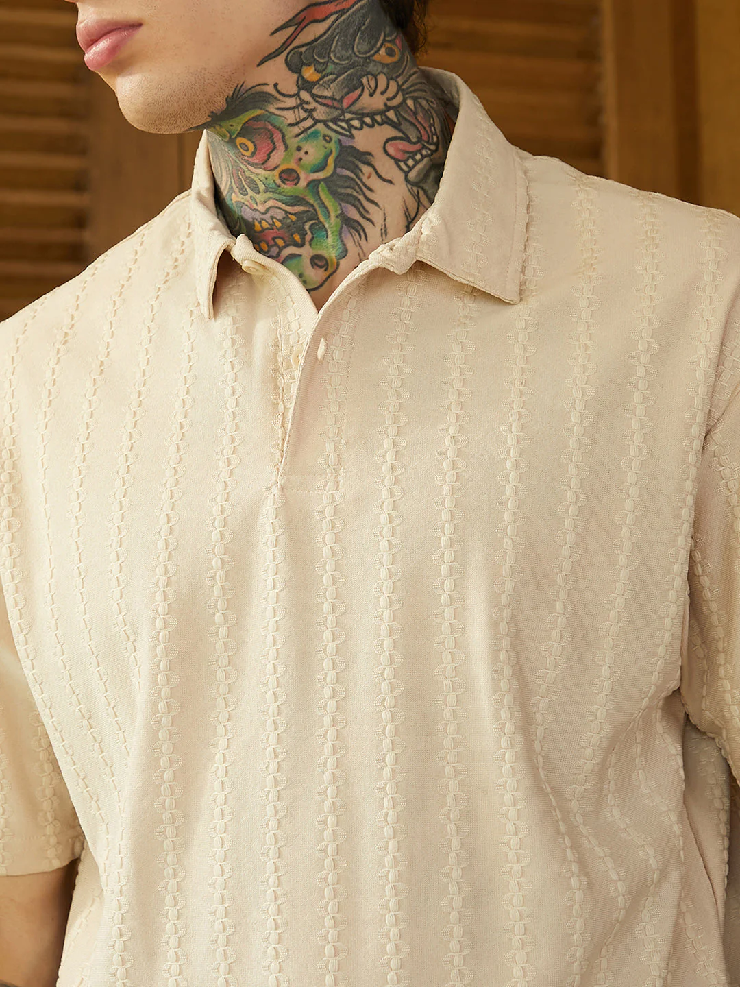 Spiralknot-Tactile Oversized Polo T-Shirt - Image 7