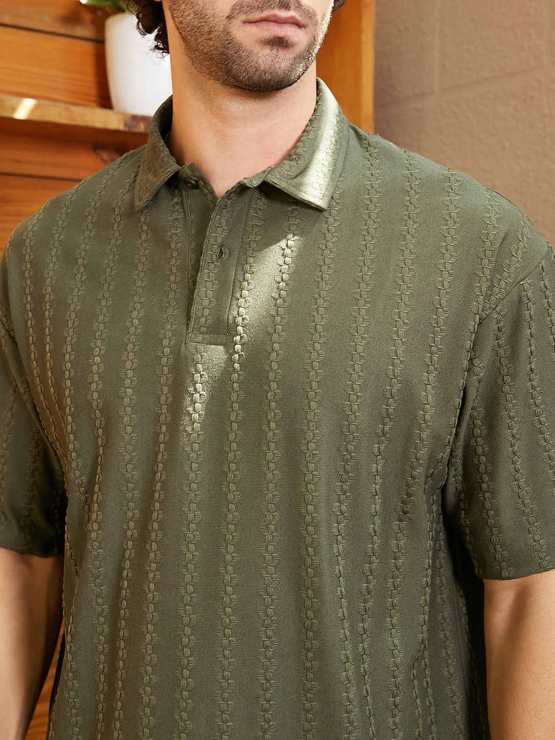Spiralknot-Tactile Oversized Polo T-Shirt - Image 7