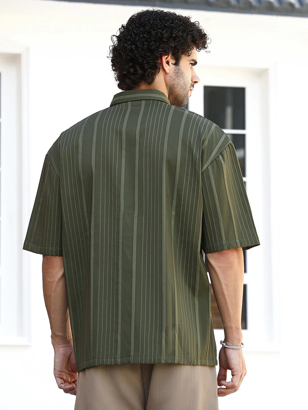 Unbalanced-Ridge Oversized Shirt - Image 4
