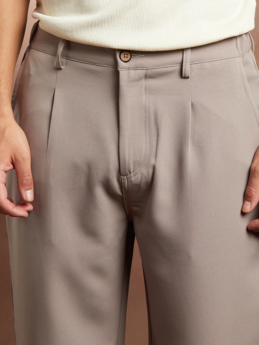 Panelled-Straight Trousers - Image 7