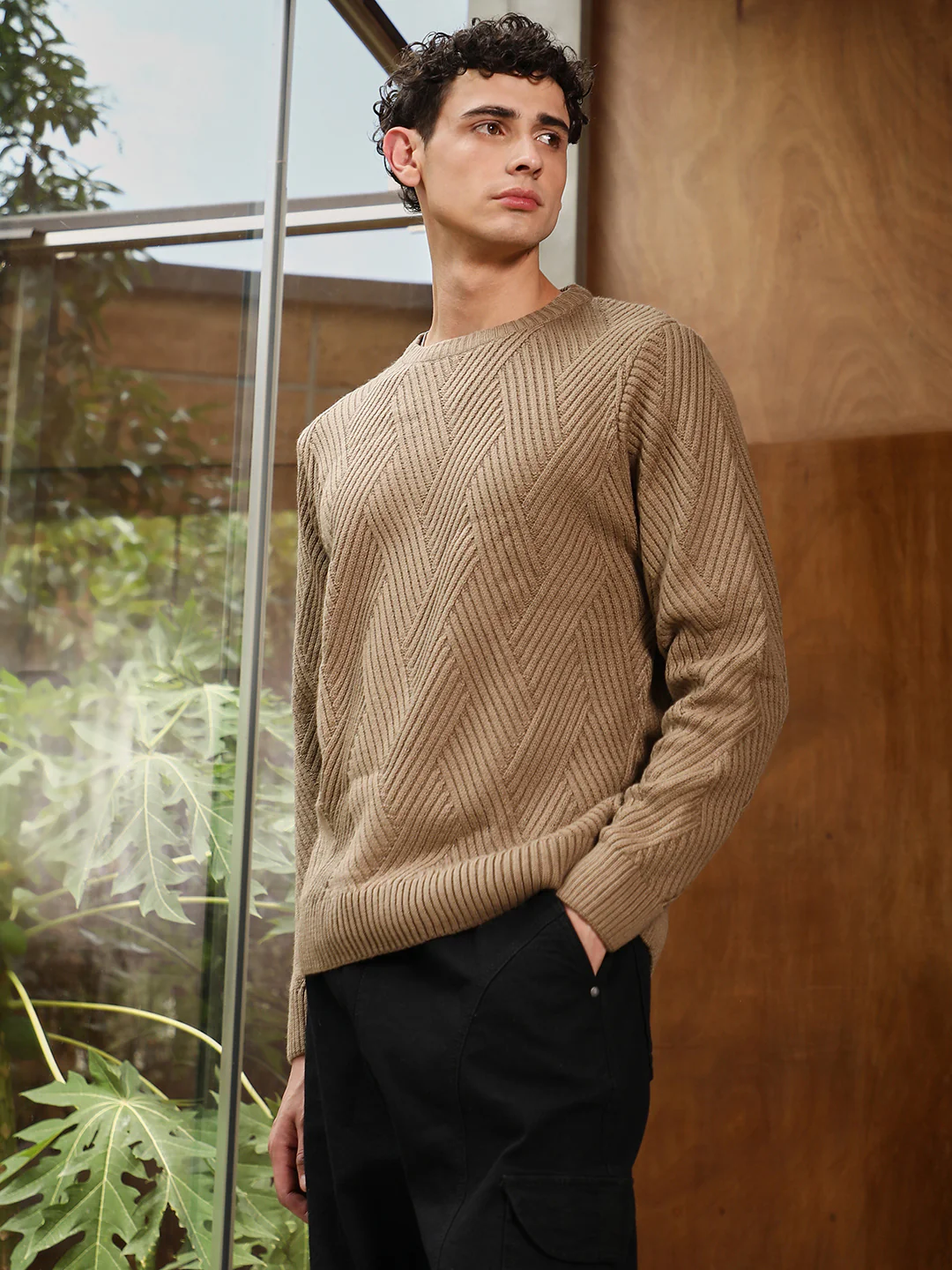Basket-Knit Pullover Sweater - Image 10