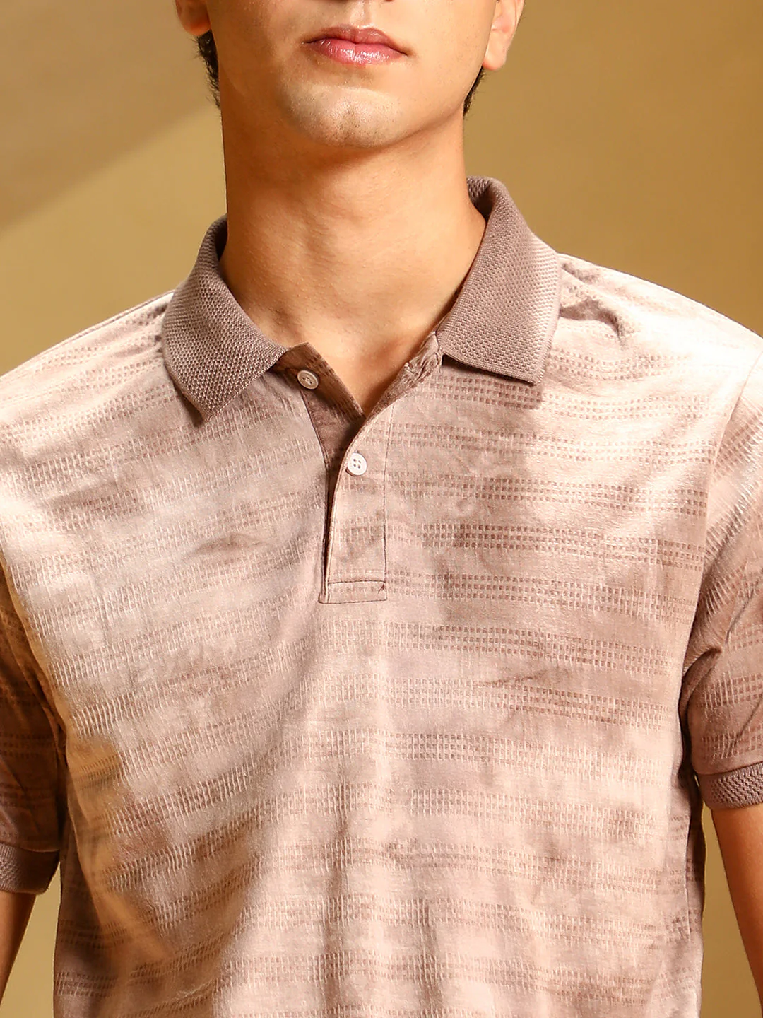 Dye-Panel Jacquard Polo T-Shirt - Image 7