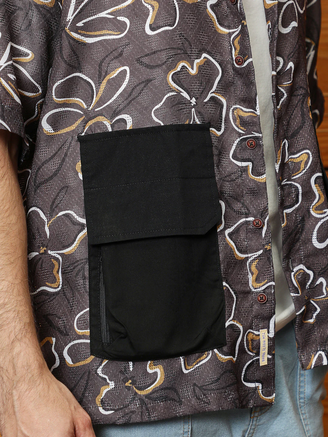 Flora-Imprint Oversized Shirt - Image 7
