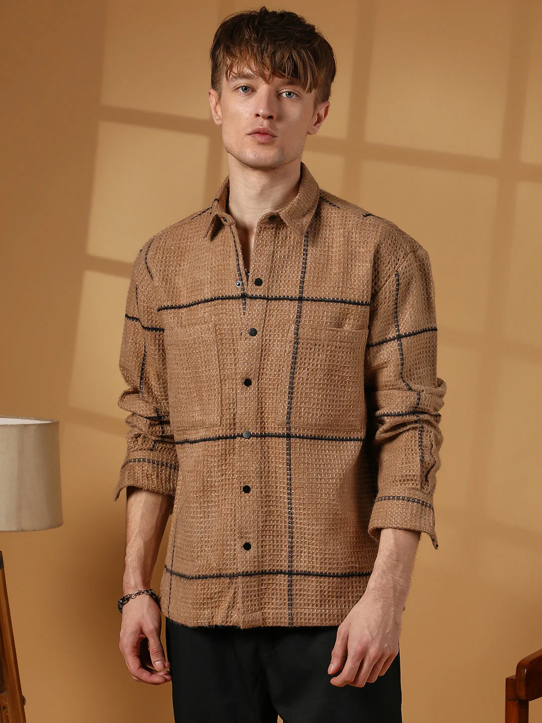Graph-Check Waffle Overshirt - Image 2