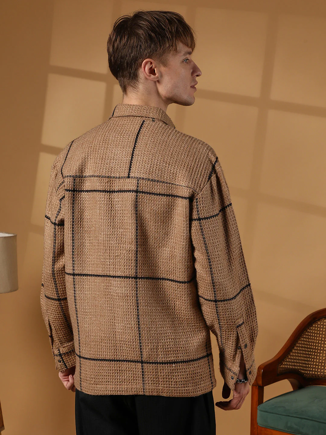 Graph-Check Waffle Overshirt - Image 4