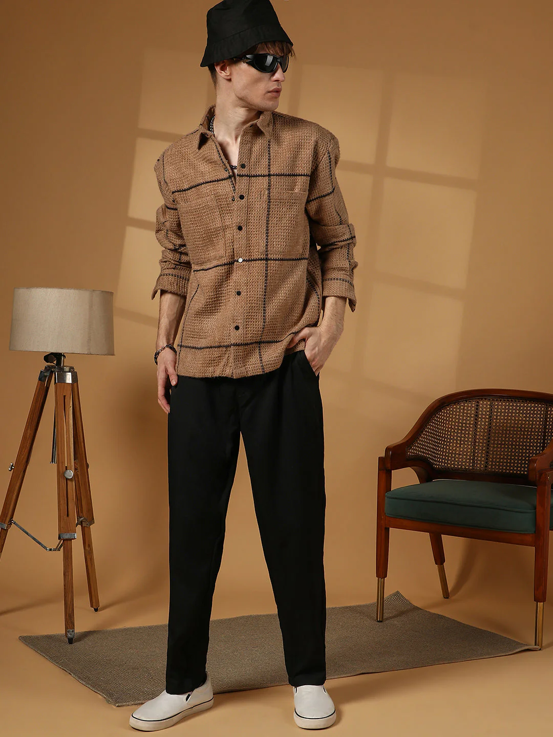 Graph-Check Waffle Overshirt - Image 6