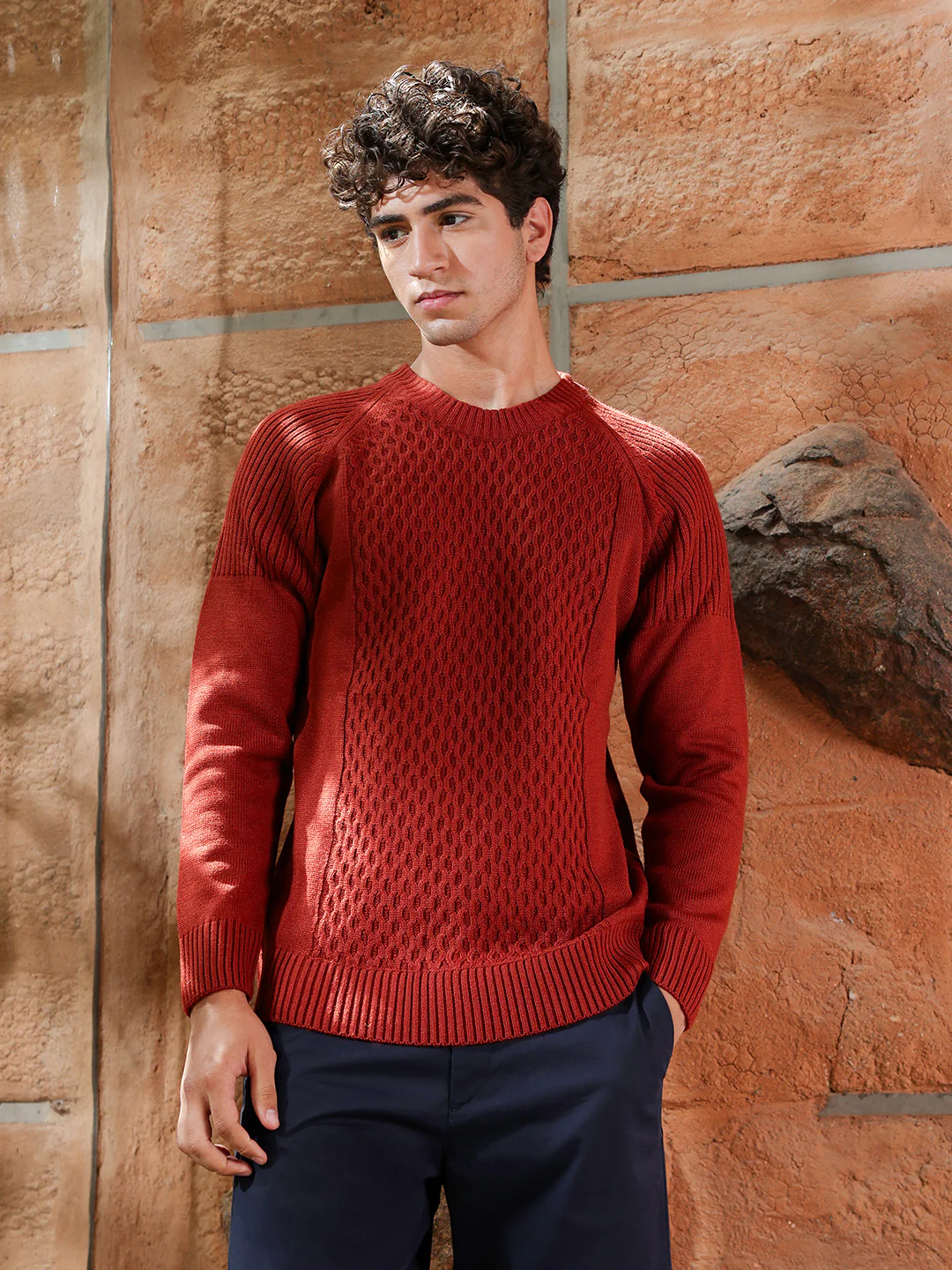 Mesh-Knit Pullover Sweater - Image 10