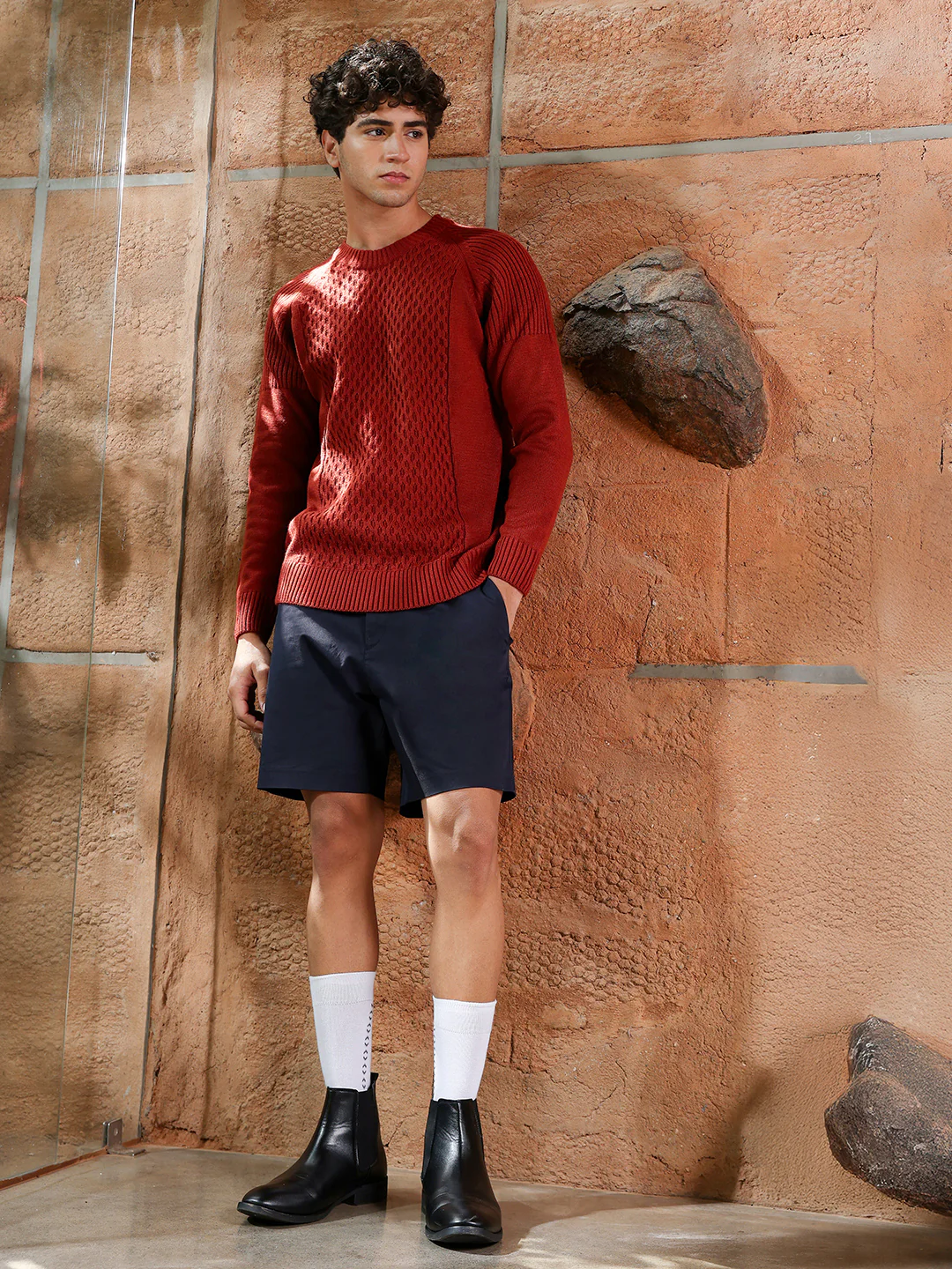 Mesh-Knit Pullover Sweater - Image 13