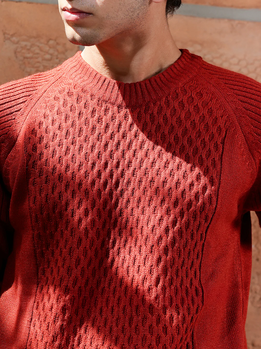 Mesh-Knit Pullover Sweater - Image 15