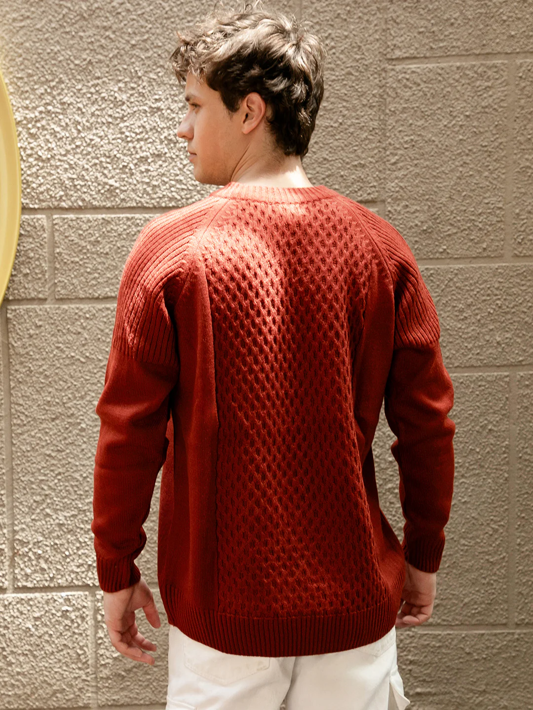 Mesh-Knit Pullover Sweater - Image 5