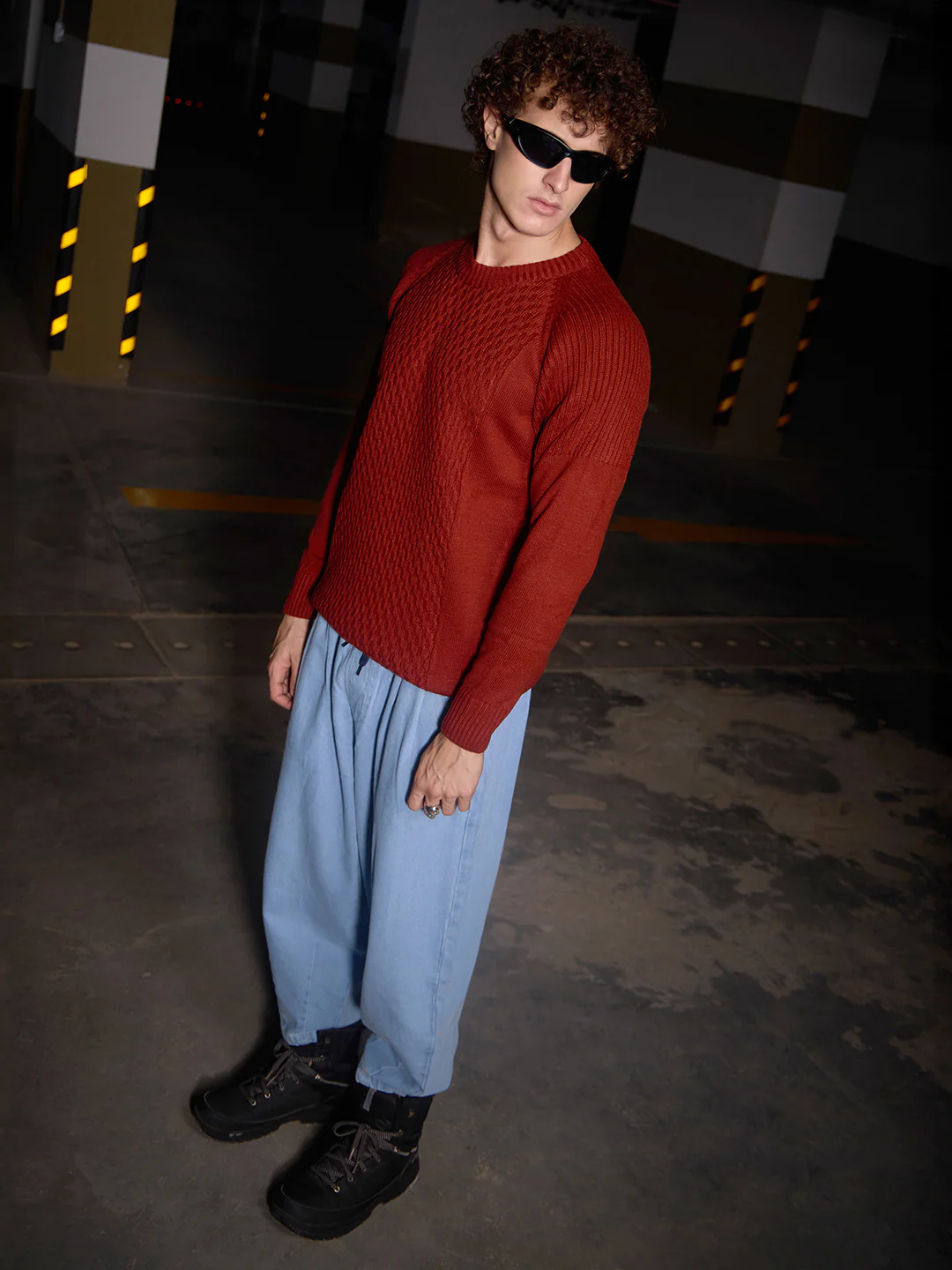 Mesh-Knit Pullover Sweater - Image 6