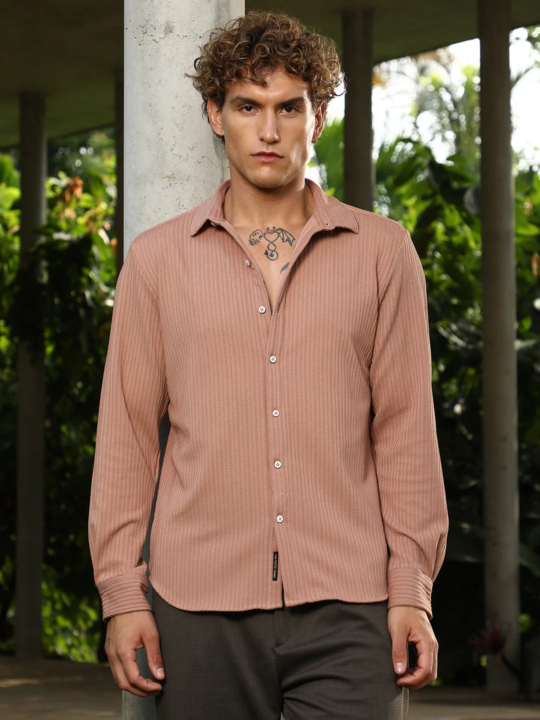 Rope-Striped Tactile Shirt - Image 2
