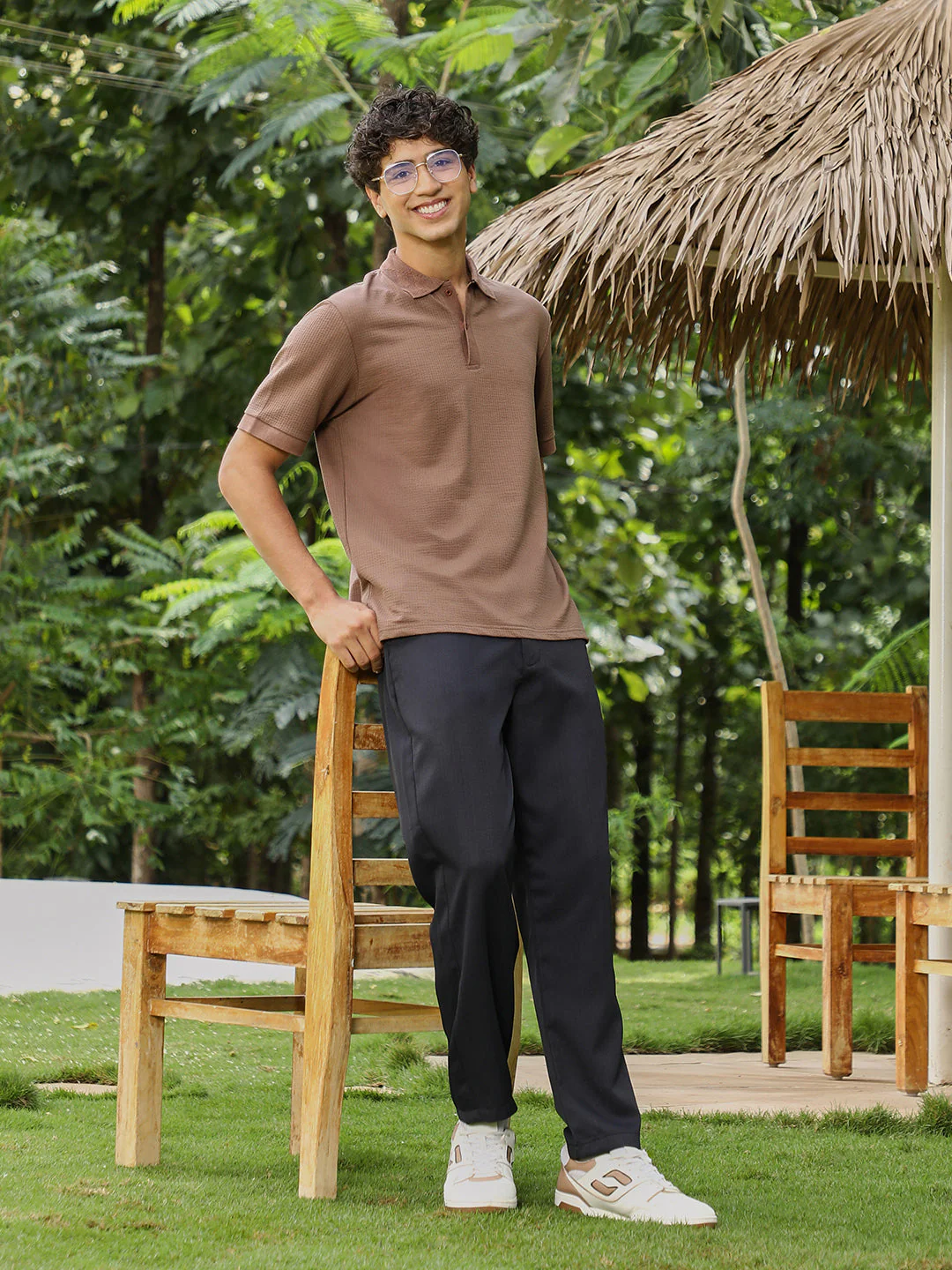 Seersucker-Jacquard Polo T-Shirt - Image 6