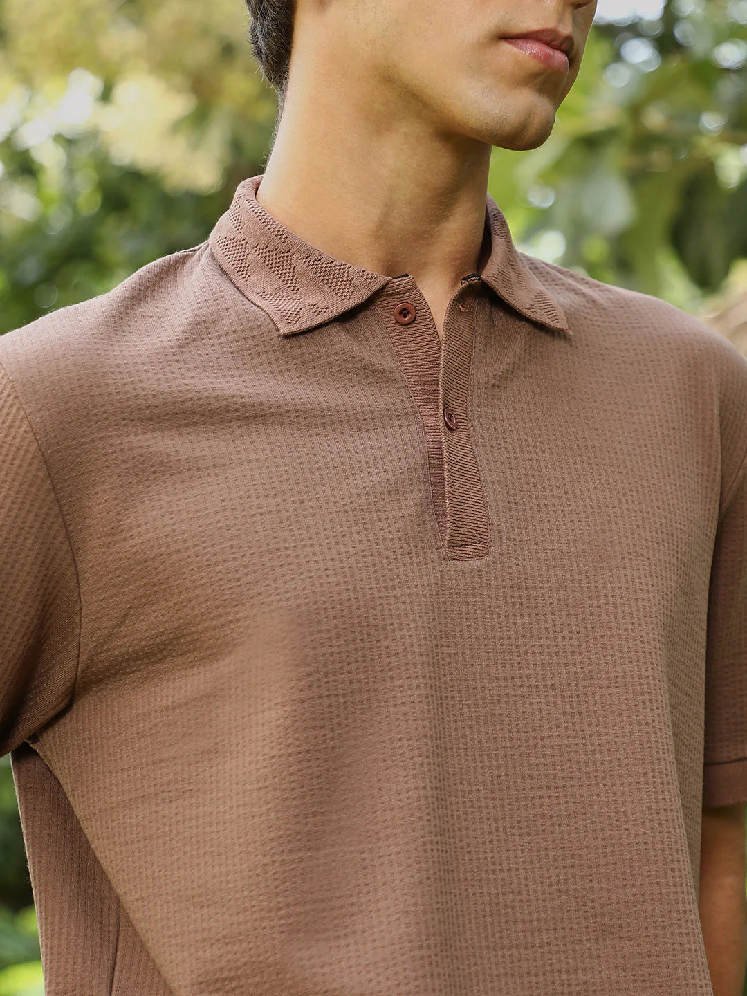 Seersucker-Jacquard Polo T-Shirt - Image 7