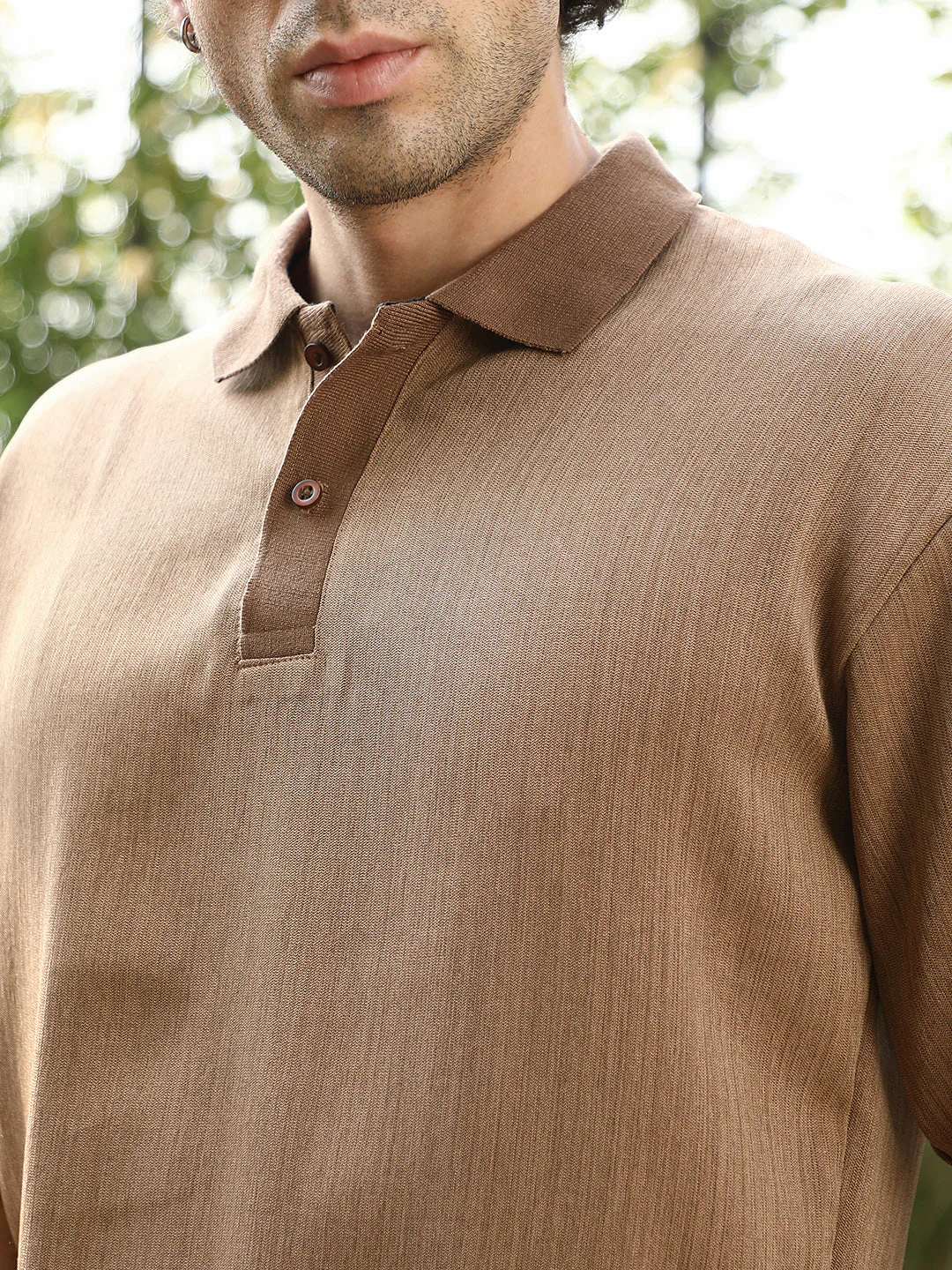 Textured-Knit Polo T-Shirt - Image 7