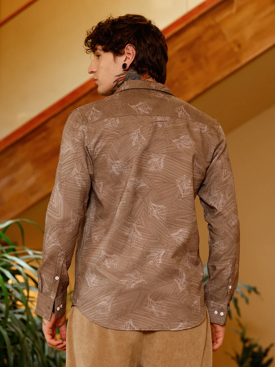 Twig-Imprint Foliage-Tactile Shirt - Image 4