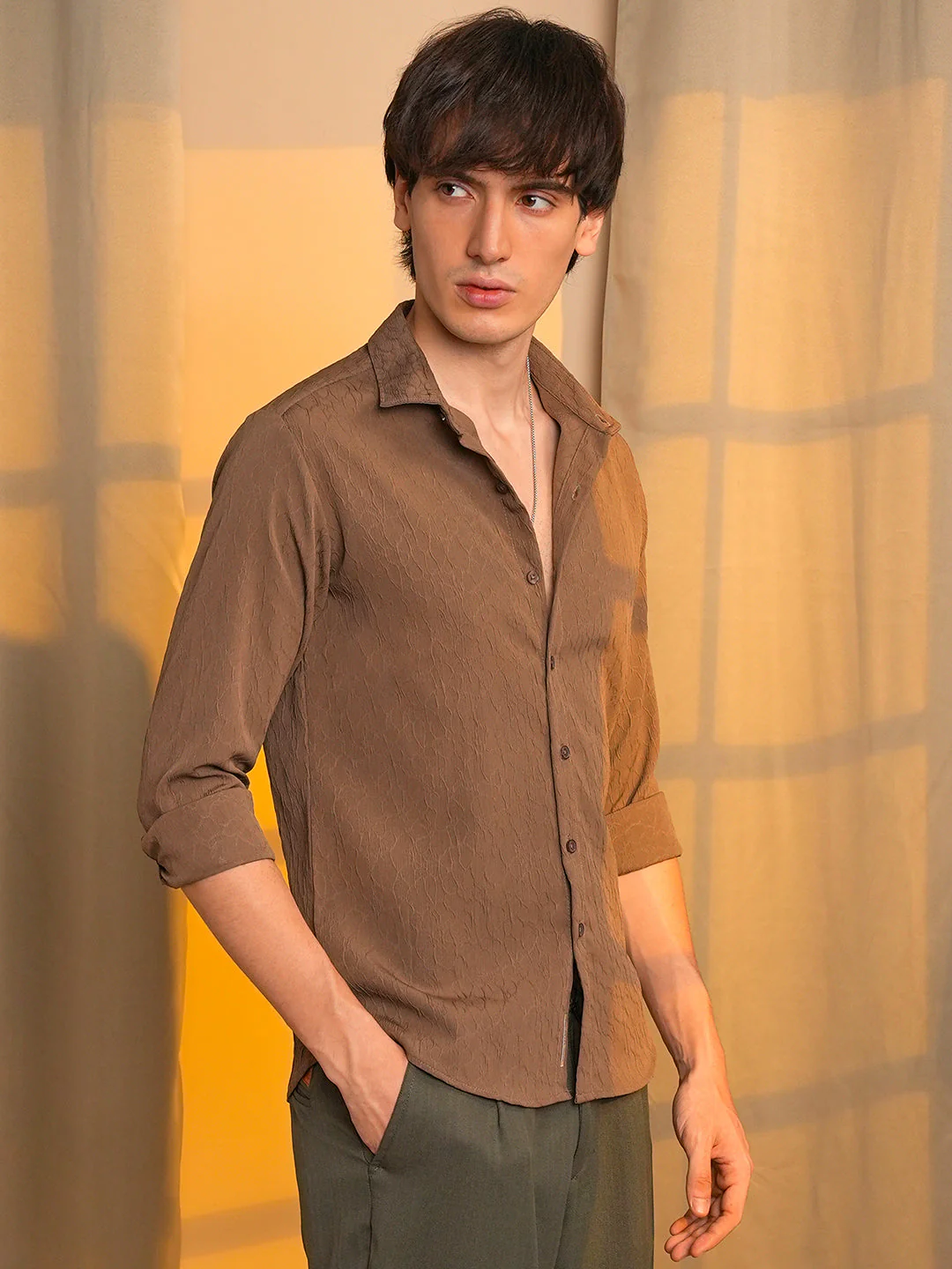 Veined-Textured Shirt - Image 3