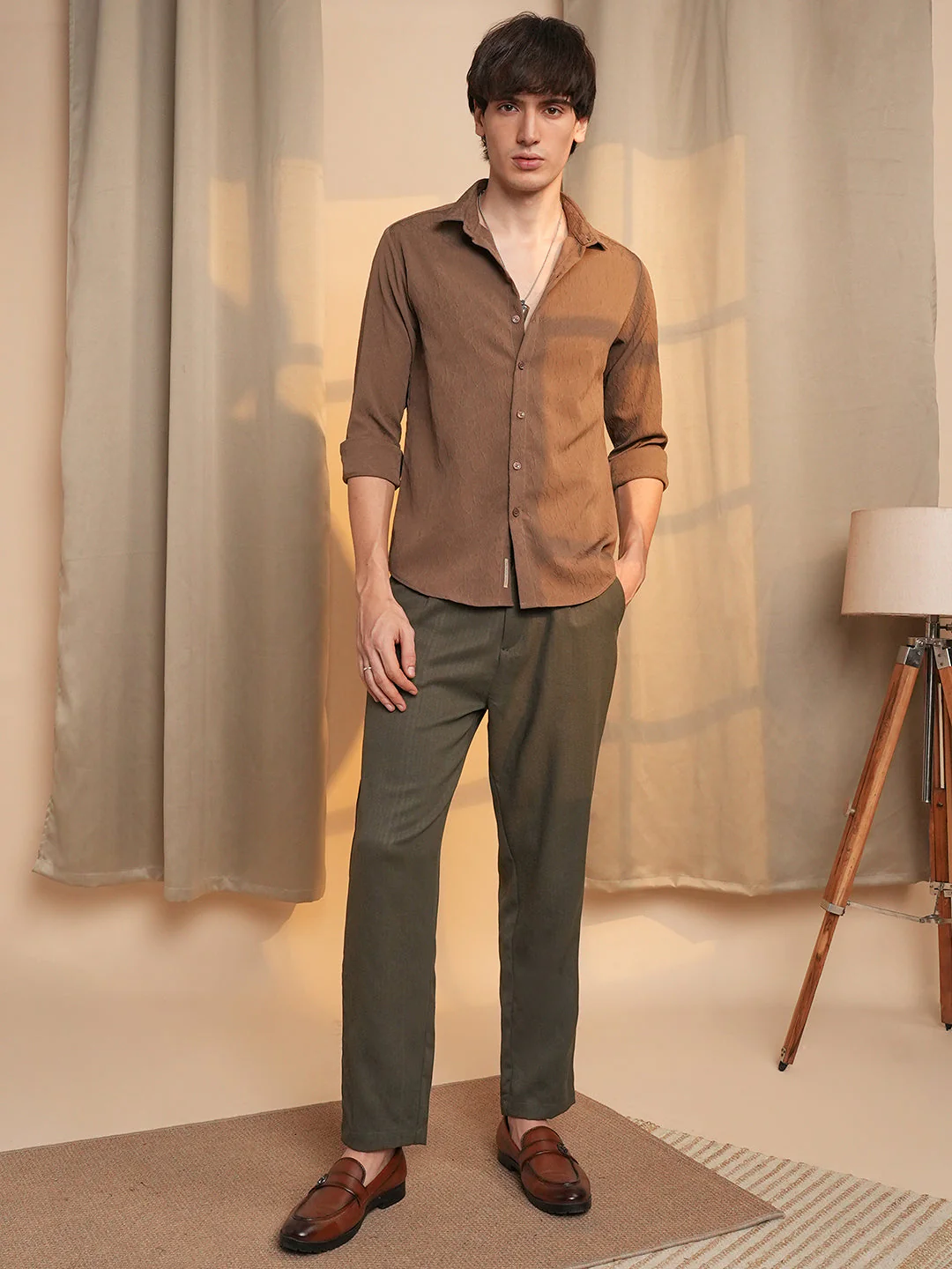Veined-Textured Shirt - Image 5