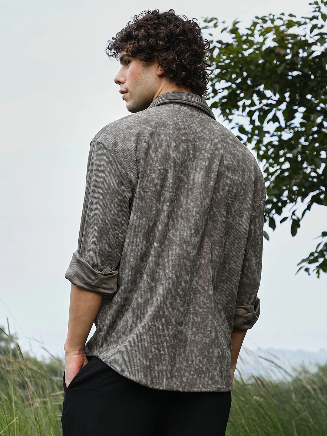 Faded Corduroy Oversized Shirt - Image 4