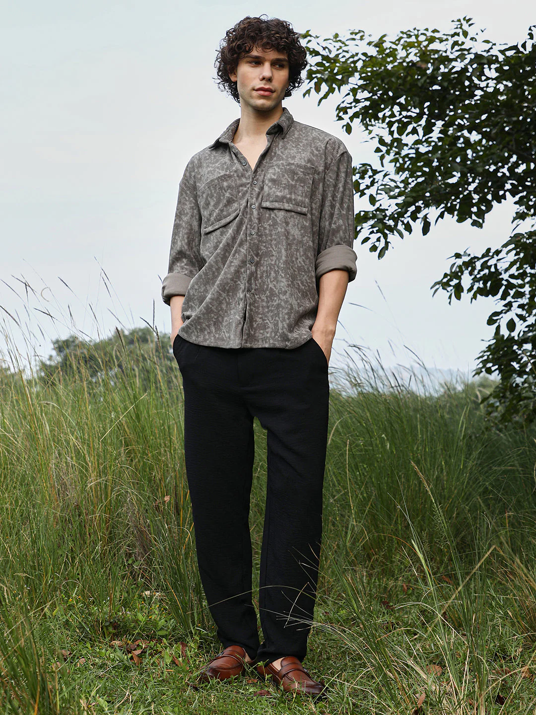 Faded Corduroy Oversized Shirt - Image 5