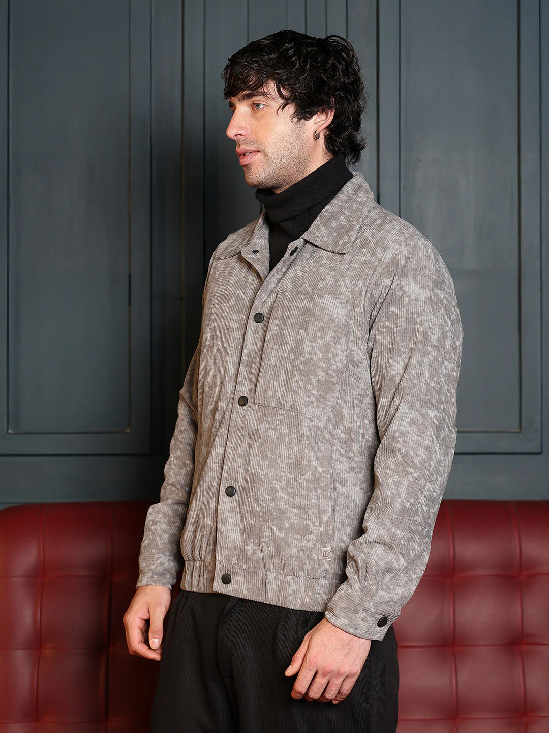 Faded-Corduroy Utility Bomber Jacket - Image 3