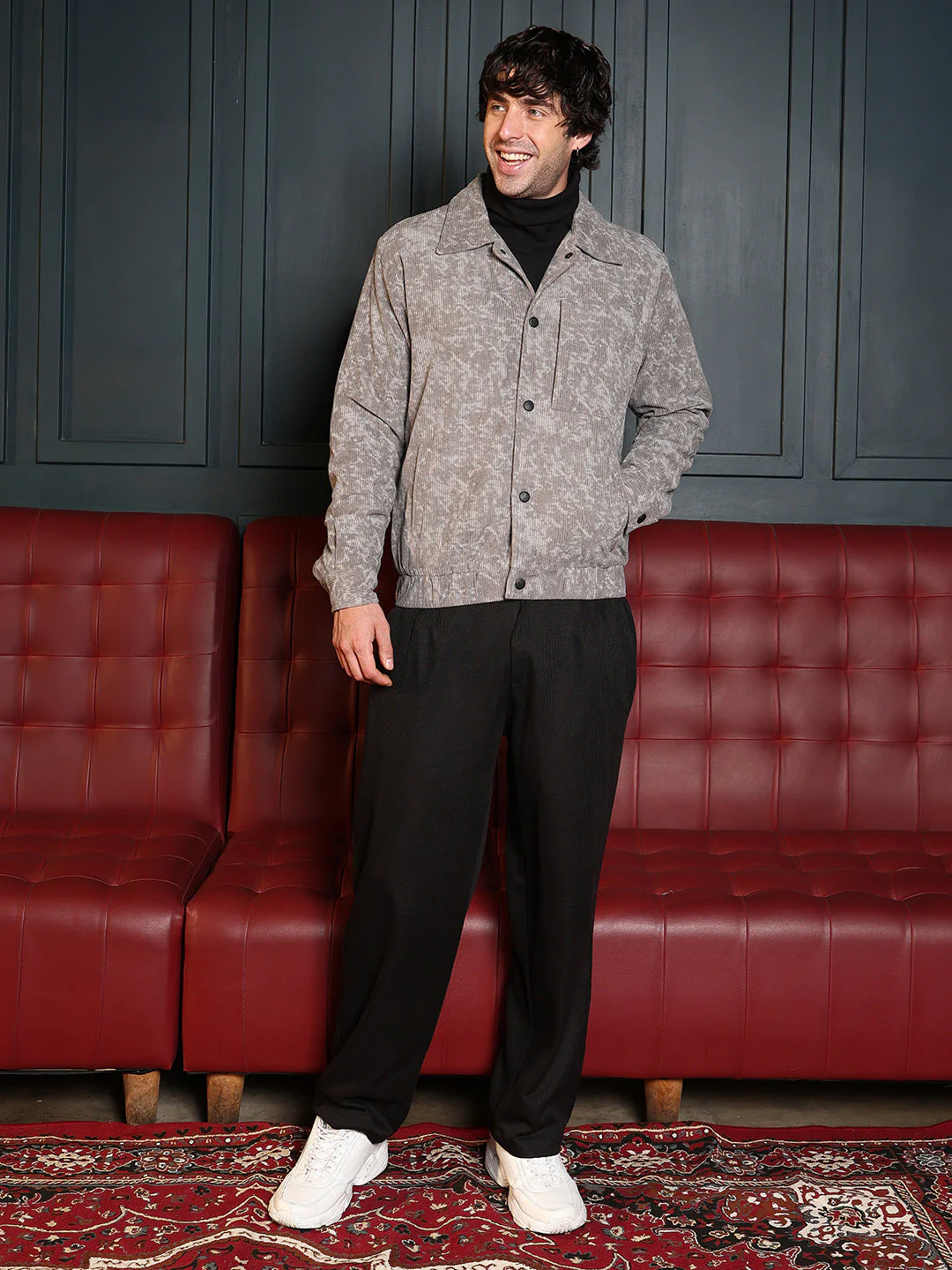 Faded-Corduroy Utility Bomber Jacket - Image 5