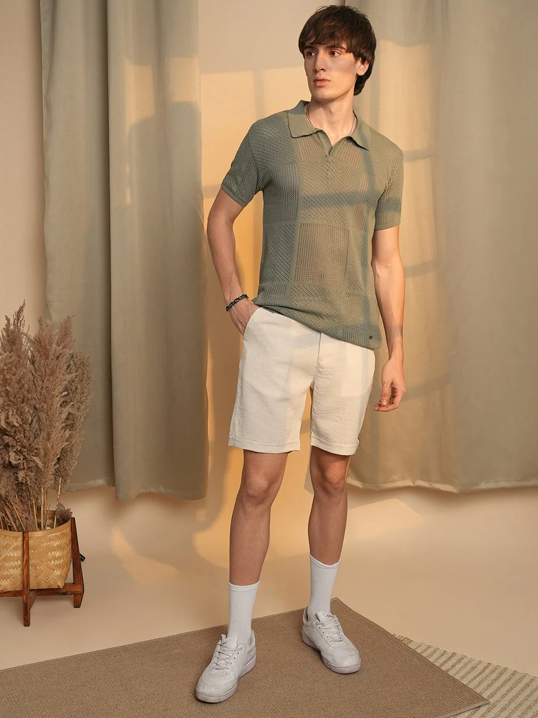 Graph-Textured Polo T-Shirt - Image 5