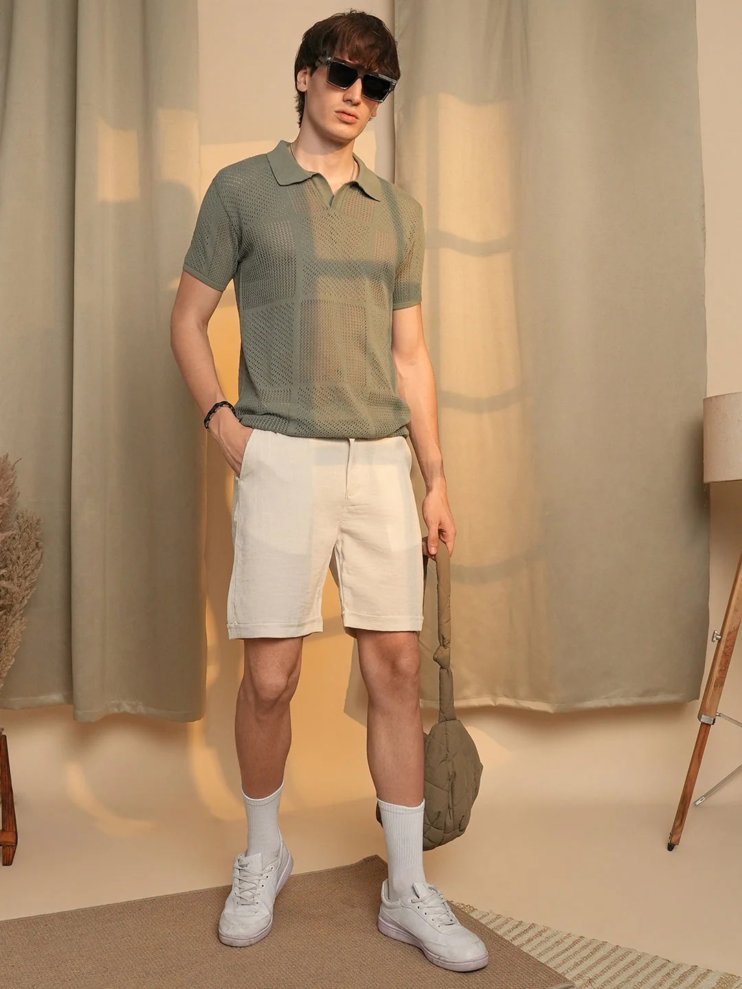 Graph-Textured Polo T-Shirt - Image 6