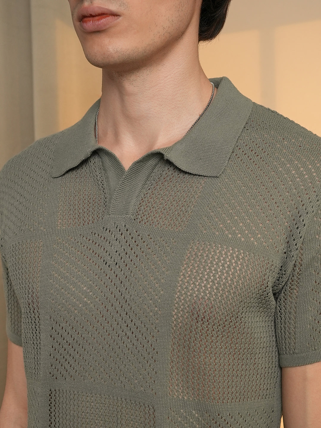 Graph-Textured Polo T-Shirt - Image 7