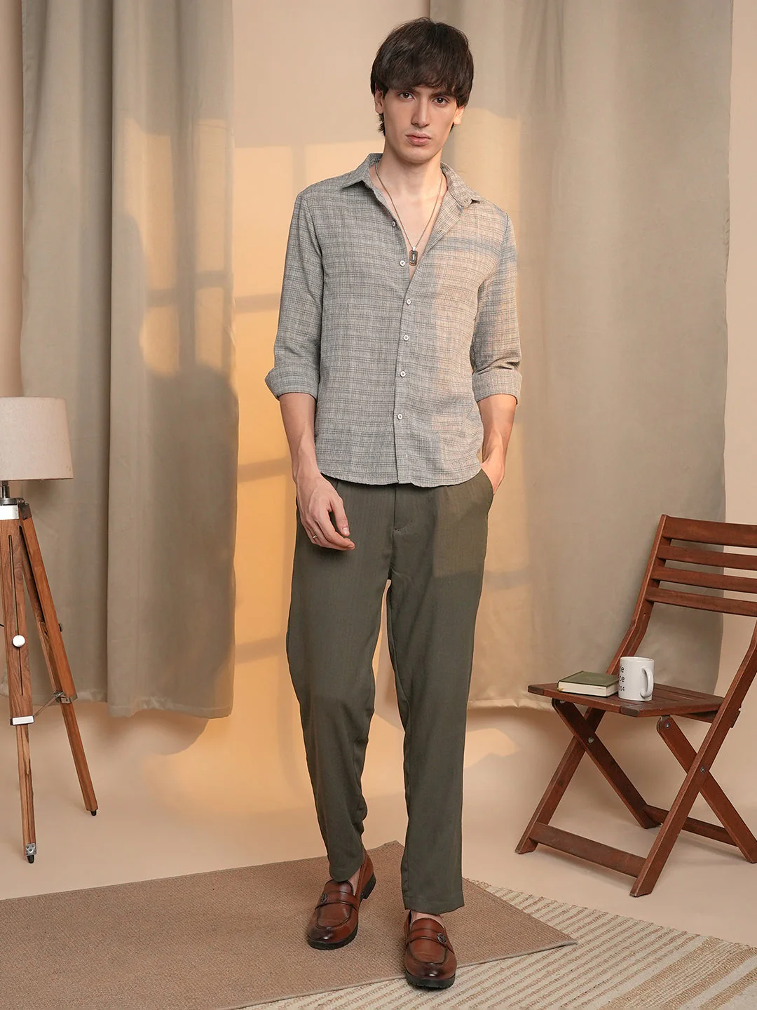 Micro-Tartan Plaid Shirt - Image 5