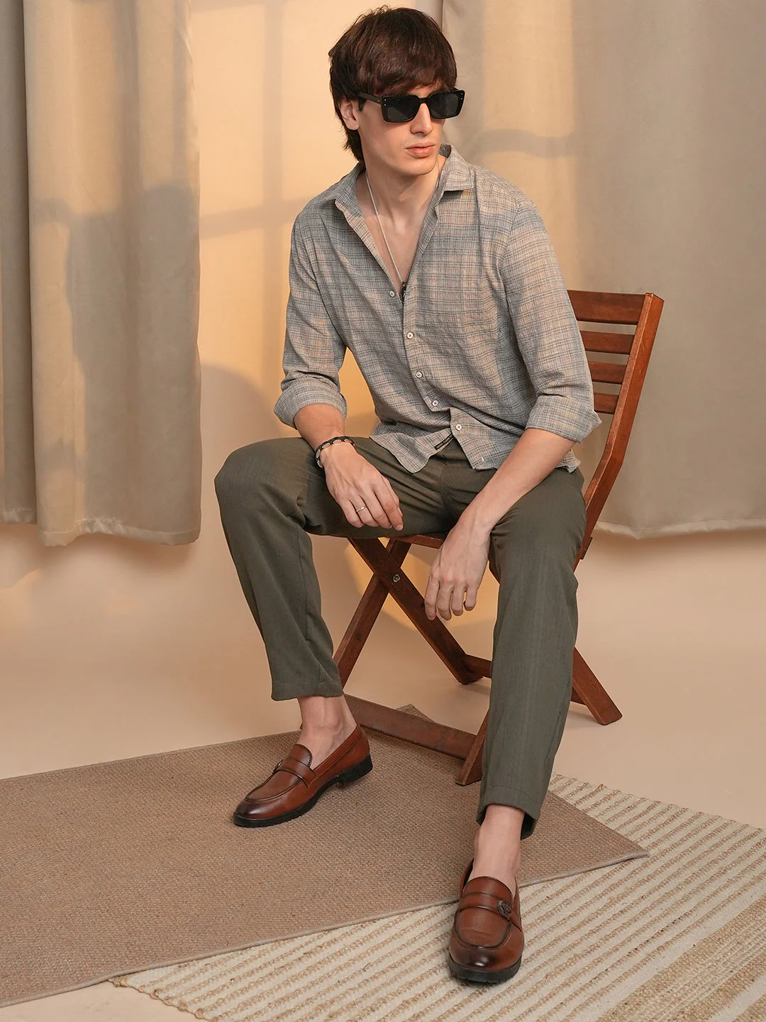 Micro-Tartan Plaid Shirt - Image 6